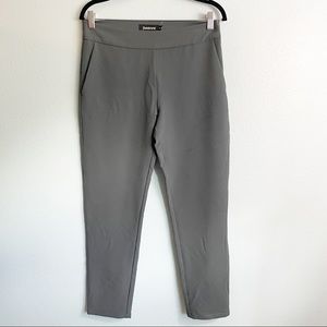 Betabrand Straight Leg Crop Dress Pants Gray Small